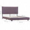 Bettgestell Taupe Stoff 120x200 cm