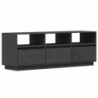 TV-Schrank Grau 140x37x50 cm Massivholz Kiefer