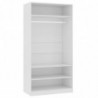 Kleiderschrank Weiß 100×50×200 cm Spanplatte