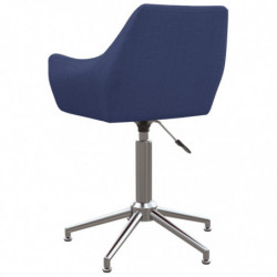 Esszimmerstühle 2 Stk. Drehbar Blau Stoff