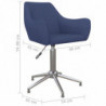 Esszimmerstühle 2 Stk. Drehbar Blau Stoff