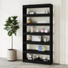 Bücherregal/Raumteiler Schwarz 100×30×198 cm Holzwerkstoff