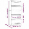 Bücherregal/Raumteiler Weiß 80x30x167,4 cm Massivholz Kiefer