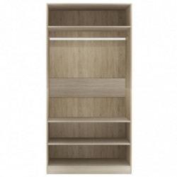 Kleiderschrank Sonoma-Eiche 100×50×200 cm Spanplatte