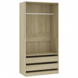 Kleiderschrank Sonoma-Eiche 100×50×200 cm Spanplatte