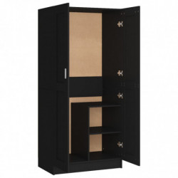 Kleiderschrank Schwarz 82,5x51,5x180 cm Spanplatte