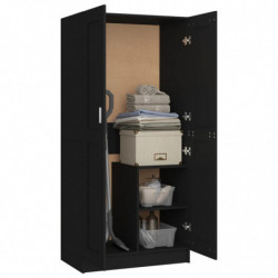 Kleiderschrank Schwarz 82,5x51,5x180 cm Spanplatte