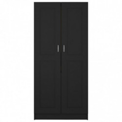 Kleiderschrank Schwarz 82,5x51,5x180 cm Spanplatte