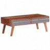 Couchtisch Grau 110x50x40 cm Massivholz