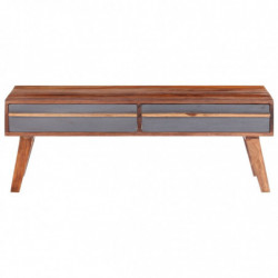 Couchtisch Grau 110x50x40 cm Massivholz