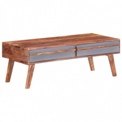 Couchtisch Grau 110x50x40 cm Massivholz