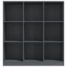 Bücherregal/Raumteiler Grau 104x33,5x110 cm Massivholz Kiefer