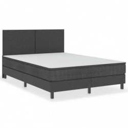 Boxspring-Bettgestell Grau Stoff 160x200 cm