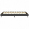 Boxspring-Bettgestell Grau Stoff 160x200 cm