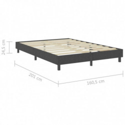 Boxspring-Bettgestell Grau Stoff 160x200 cm