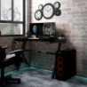 Gaming-Schreibtisch mit LED und Y-Gestell Schwarz 110x60x75 cm
