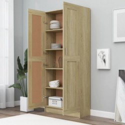 Bücherschrank Sonoma-Eiche 82,5x30,5x185,5 cm Spanplatte