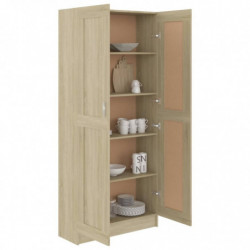 Bücherschrank Sonoma-Eiche 82,5x30,5x185,5 cm Spanplatte