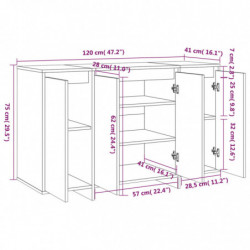 Sideboard Räuchereiche 120x41x75 cm Spanplatte