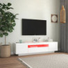 TV-Schrank mit LED-Leuchten Hochglanz-Weiß 160x35x40 cm