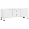 TV-Schrank Industrie-Stil Weiß 105x35x42 cm Metall