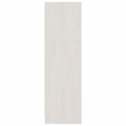 Bücherregal/Raumteiler Weiß 104x33,5x110 cm Massivholz Kiefer