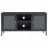 TV-Schrank Anthrazit 105x35x52 cm Stahl und Glas