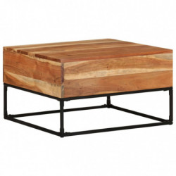 Couchtisch 68x68x41 cm Massivholz Akazie