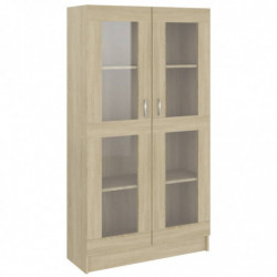 Vitrinenschrank Sonoma-Eiche 82,5x30,5x150 cm Spanplatte