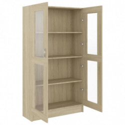 Vitrinenschrank Sonoma-Eiche 82,5x30,5x150 cm Spanplatte