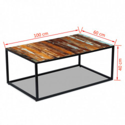 Couchtisch Altholz 100x60x40 cm