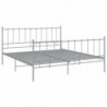 Bett Grau Metall 160x200 cm