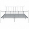 Bett Grau Metall 160x200 cm