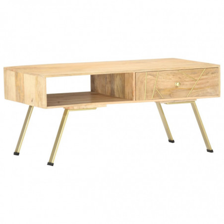 Couchtisch 95×50×42 Massivholz Mango