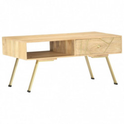 Couchtisch 95×50×42 Massivholz Mango