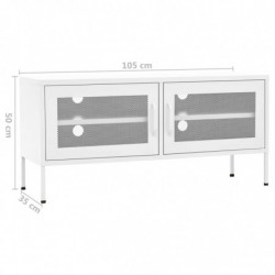 TV-Schrank Weiß 105x35x50 cm Stahl