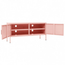 TV-Schrank Rosa 105x35x50 cm Stahl