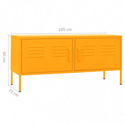 TV-Schrank Senfgelb 105x35x50 cm Stahl