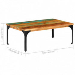 Couchtisch 100x60x35 cm Altholz Massiv