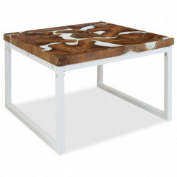 Couchtisch Teak Harz 60 x 60 x 40 cm