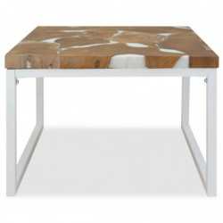 Couchtisch Teak Harz 60 x 60 x 40 cm