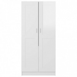 Kleiderschrank Hochglanz-Weiß 82,5x51,5x180 cm Spanplatte