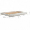 Tagesbett mit Schubladen Weiß 90x200 cm Massives Kiefernholz