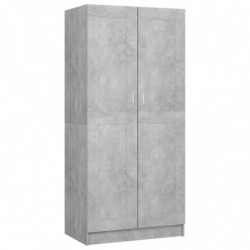 Kleiderschrank Betongrau 82,5x51,5x180 cm Spanplatte