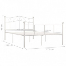 Bettgestell Weiß Metall 120x200 cm