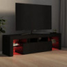 TV-Schrank mit LED-Leuchten Schwarz 140x35x40 cm