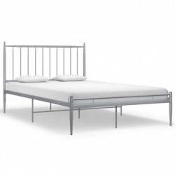 Bett Grau Metall 120x200 cm