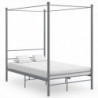 Himmelbett Grau Metall 120x200 cm