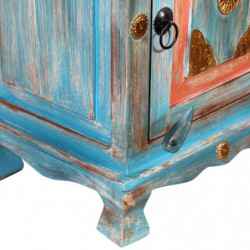 Nachttisch Massiv Mangoholz Blau