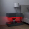 TV-Schränke mit LED-Leuchten 2 Stk. Hochglanz-Grau 60x35 cm
